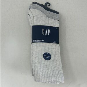 GAP Men's Light Medium & Dark Gray Cotton Crew Socks NEW Size 6-12